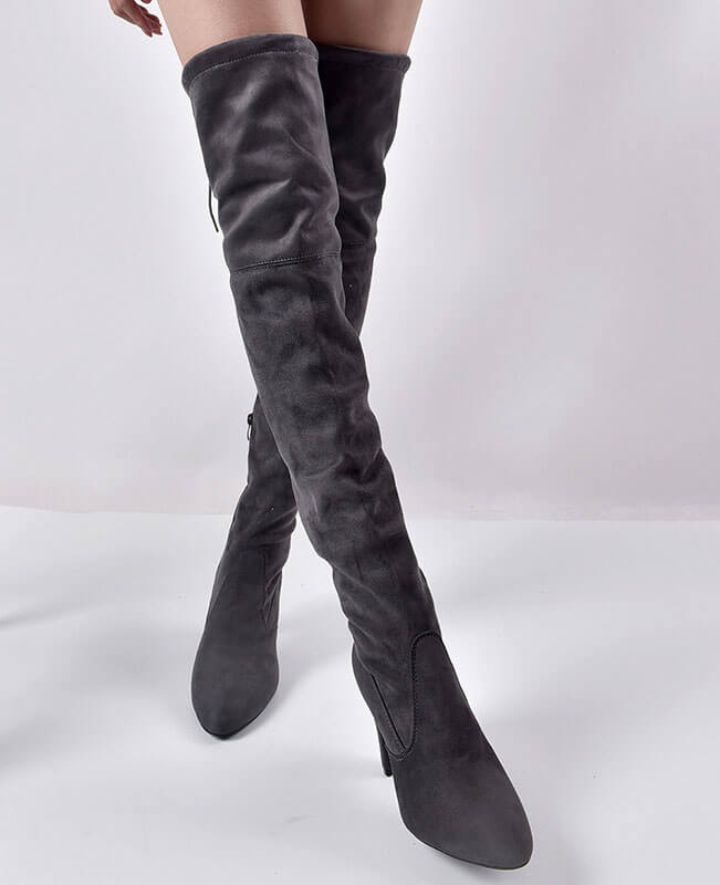 Over the Knee Suede Boots Suede Knee High Boots | Seamido