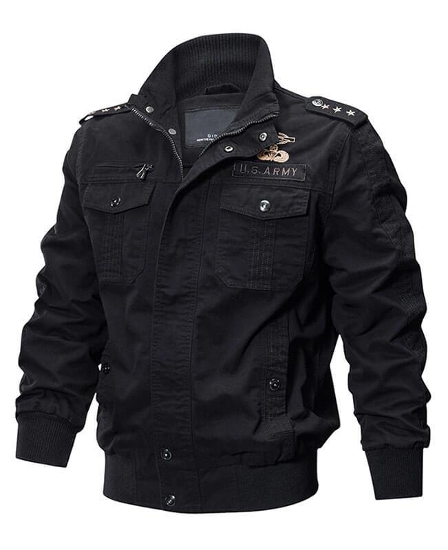 Washed Cotton Military Tactical Jacket | Seamido