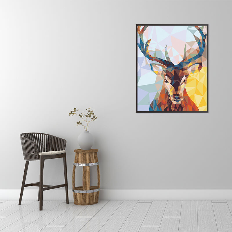 Abstract Deer Round Diamond Painting Decoration