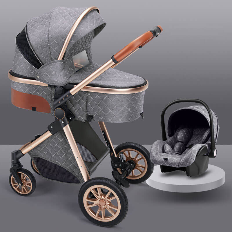 Baby Stroller 3 in 1 Bassinet Stroller With Car Seat