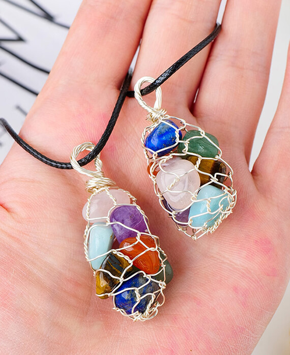 Colour on sale stone pendant