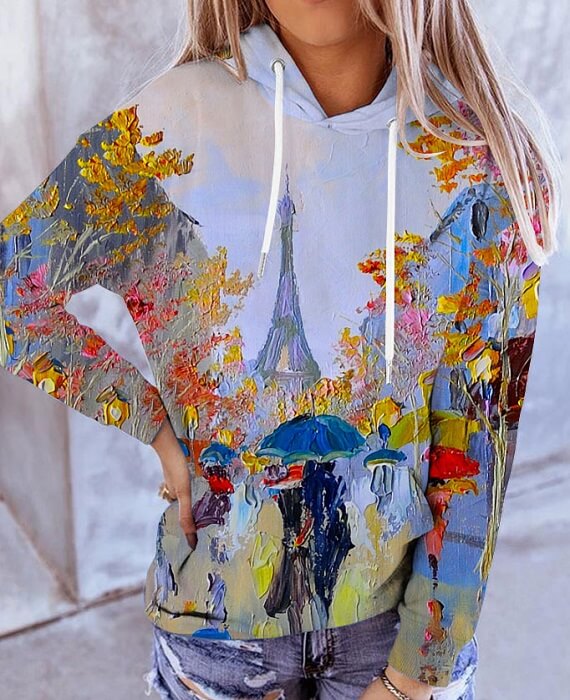 Landscape best sale print hoodie