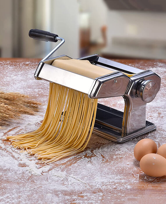 Roller Pasta Machine Noodles Maker 6 Adjustable Thickness for Spaghetti  Lasagna