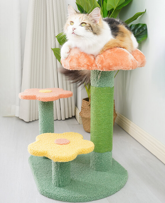 3 Layers Flower Cat Tree Cat Scratcher