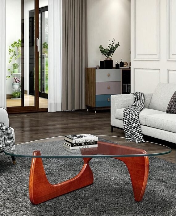 Triangle coffee table 2024 with storage