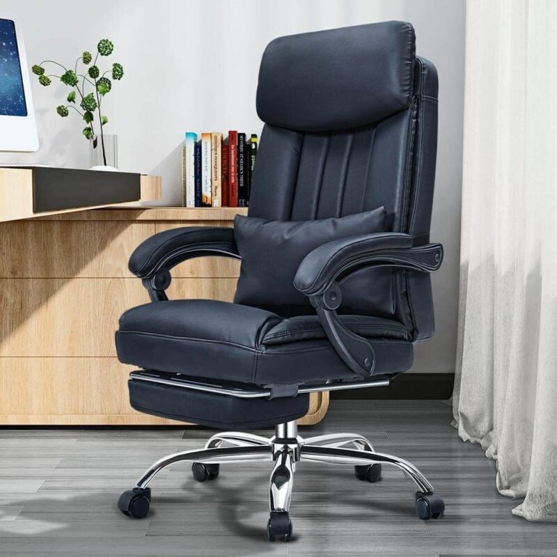 Leather ergonomic deals desk chair