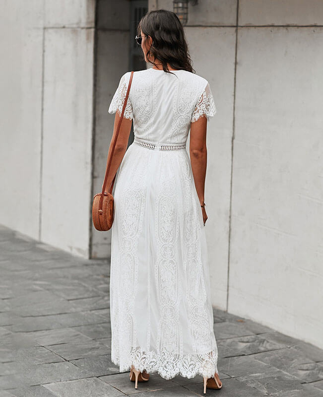 Honor Me Lace Dress – VICI  White maxi dresses, Pocket maxi dress