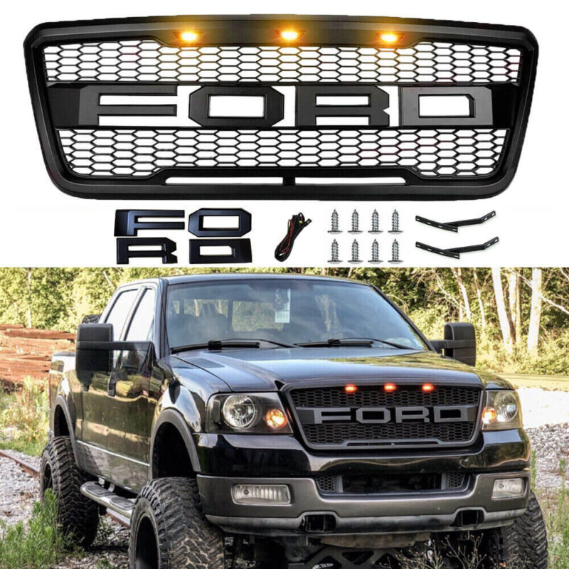 Raptor Grill for F150 2004-2008 F150 Front Grill with Amber Lights new