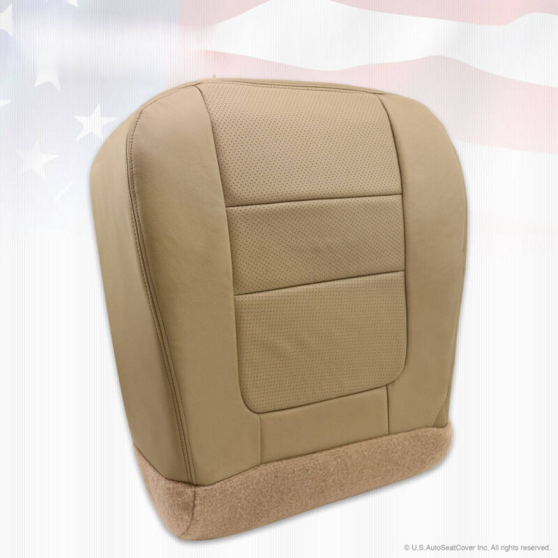 Driver Bottom Leather Seat Cover Fits 2001 Ford F250 F350 Lariat Parchment TAN