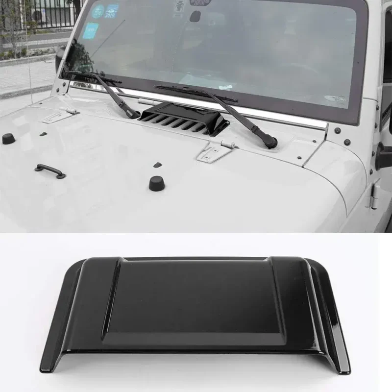 Vent Hood Cover For 97-17 Jeep Wrangler TJ JK JKU Scoop Vent Accessories