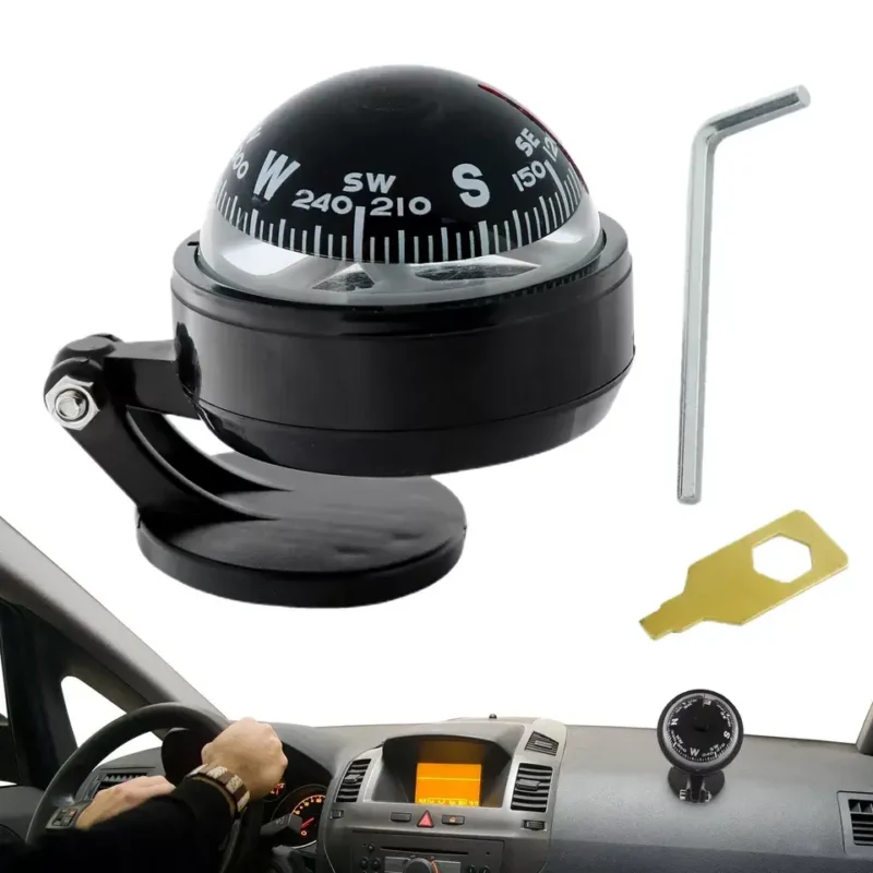 Universal Car Self Adhesive Auto Dashboard Compass Ball ABS