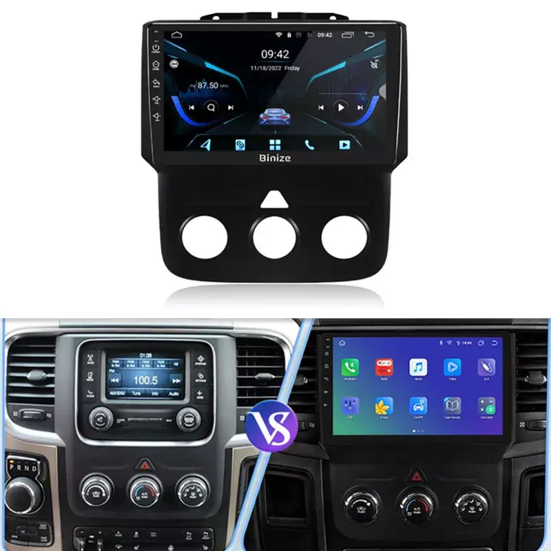 Car Radio Multimedia Stereo Carplay For Dodge RAM 1500 Android Auto GPS Navigati