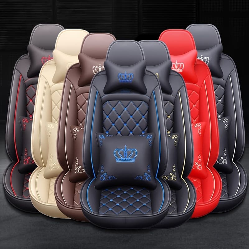 For Leather Honda Car Seat Covers Universal Front Rear Seat Protectors (6)