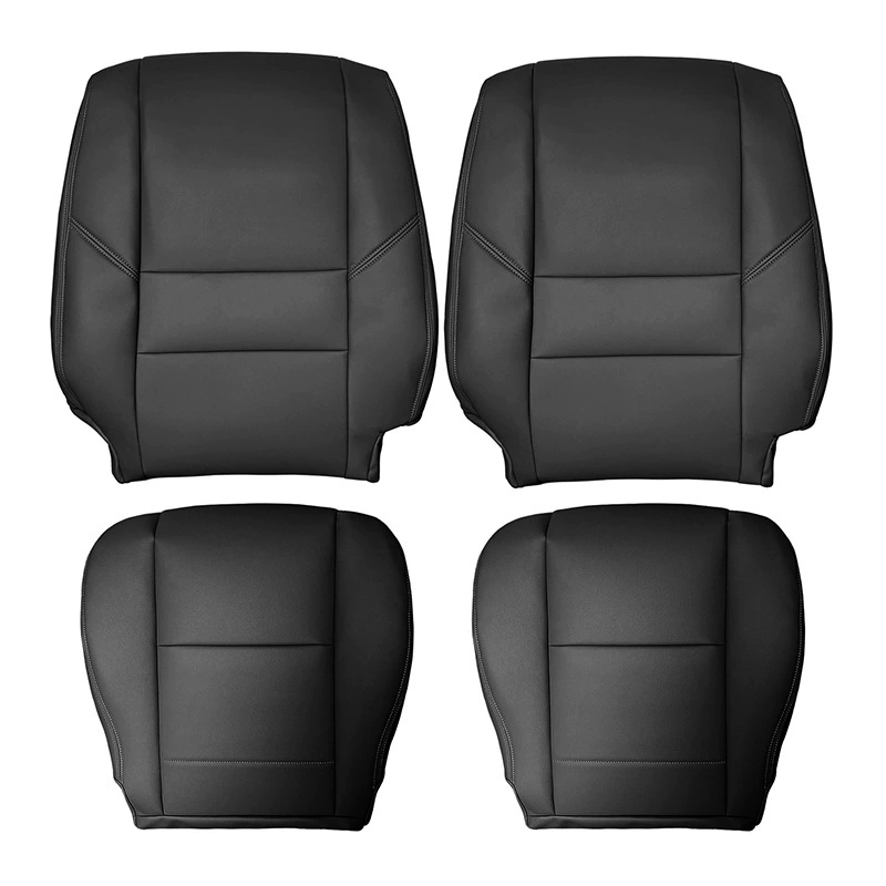 Driver & Passenger Leather Seat Covers for Toyota Sequoia 2001-2004 -BLACK