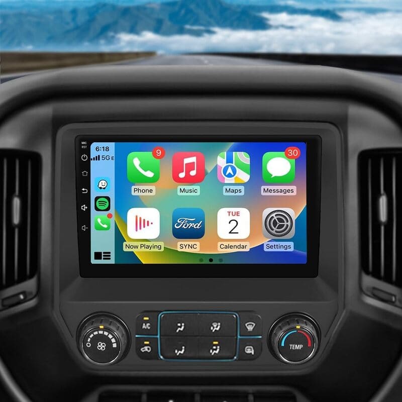 For 2014-2018 GMC Sierra Apple Carplay Radio GPS Android 12 (1)