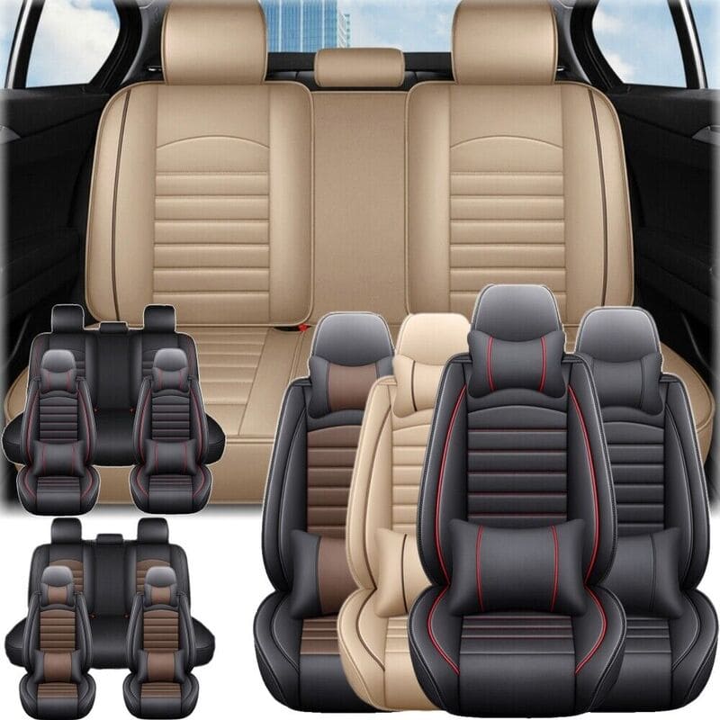 For Lexus Seat Covers Protectors Waterproof Leather Front Rear Full Sets (5)