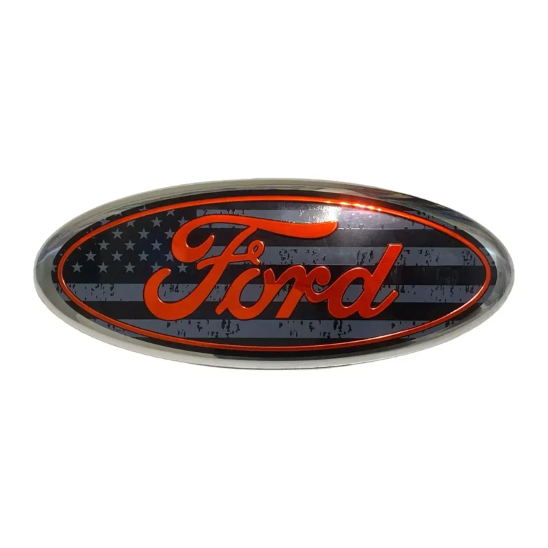 Front Grille for FORD F150 F250 F350 2004 - 2014 Logo RED on US Flag Emblem 9 Inch