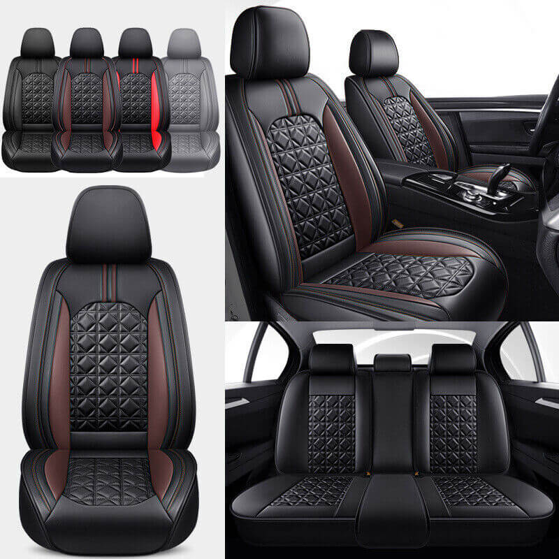 Front Rear For Cadillac Car Seat Covers Full Set 5-Seat Protector Cushion