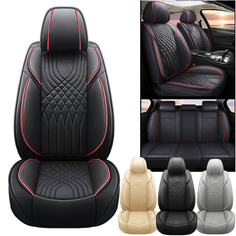 Luxury Leather 5-Seat For Mercedes Benz Car Seat Covers Front Rear Full Set Protector